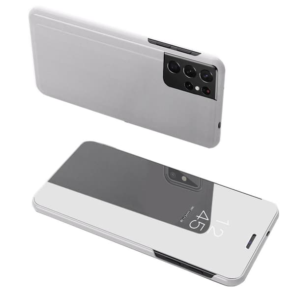 Exklusivt Leman Fodral - Samsung Galaxy S21 Ultra Silver