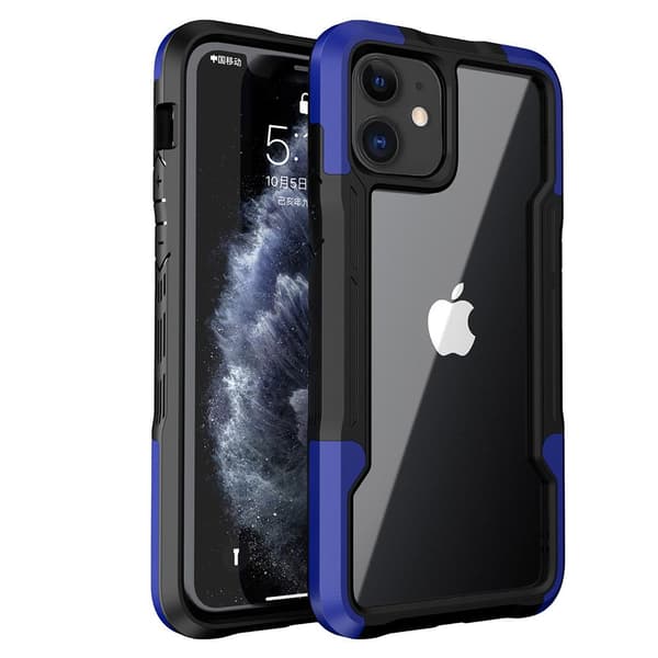 iPhone 12 - Stilsäkert Stötdämpande Skal Blå Blå