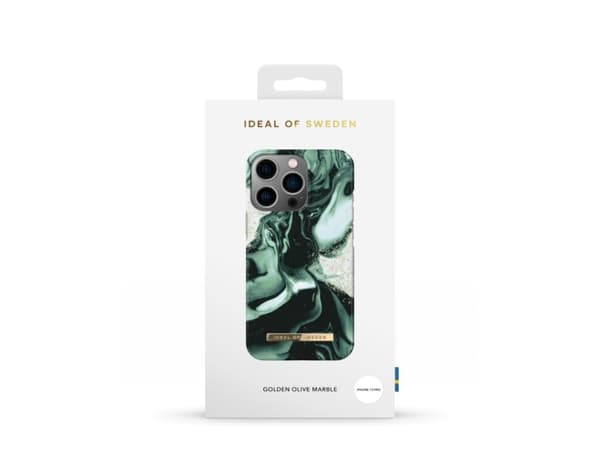 iDeal of Sweden Golden Olive Marble, Suojus, Apple, iPhone 13 Pro, 15,5 cm (6.1"), Kulta, Marmorinvärinen, Oliivi
