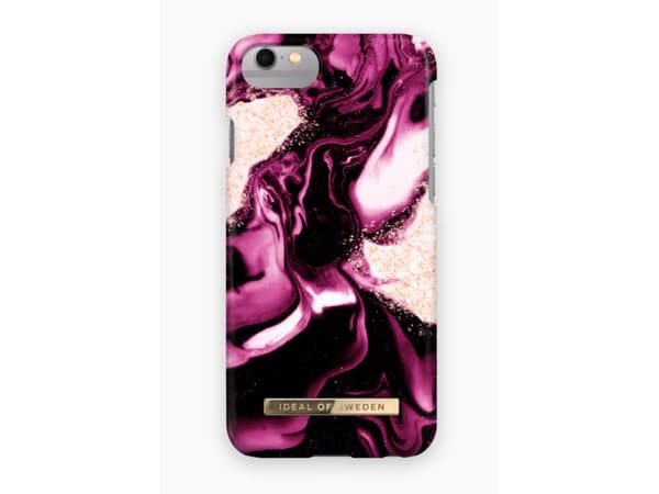 IDEAL OF SWEDEN - Baksidesskydd för mobiltelefon - plast - golden ruby marble - för Apple iPhone 6, 6s, 7, 8, SE (andra generationen)