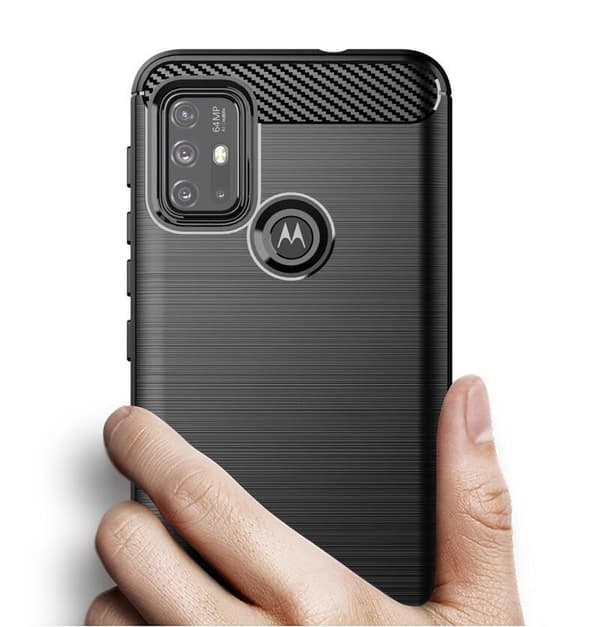 SKALO Moto G30 Armor Carbon Stødsikker TPU-cover
