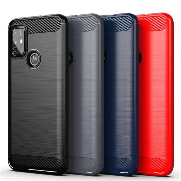 SKALO Moto G30 Armor Carbon Stødsikker TPU-cover