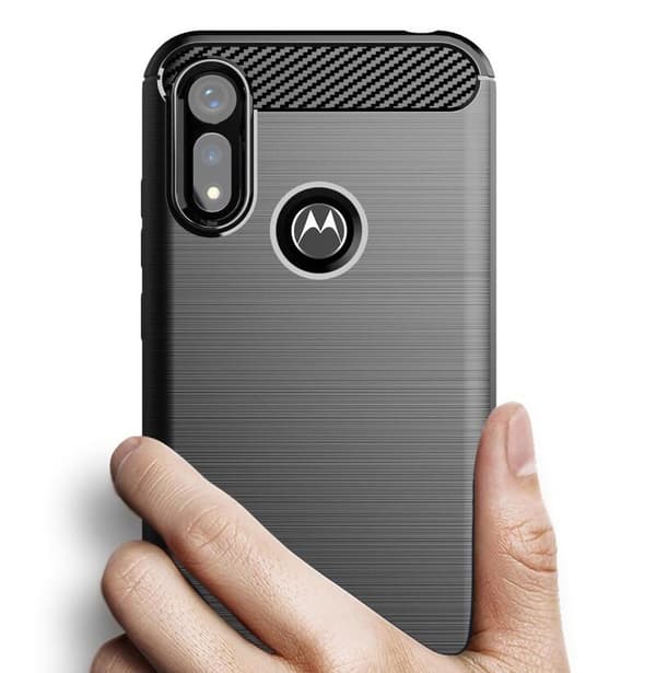 SKALO Moto E6i Armor Carbon Stødsikker TPU-cover