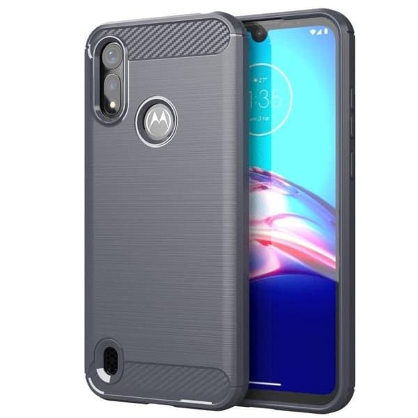 SKALO Moto E6i Armor Carbon Stødsikker TPU-cover
