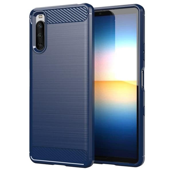 SKALO Sony Xperia 10 III Armor Carbon Stødsikker TPU-cover