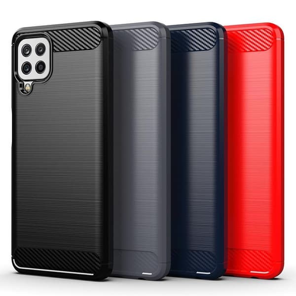 SKALO Samsung A22 4G Armor Carbon Stöttåligt TPU-skal