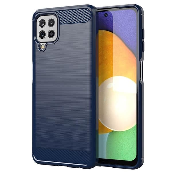 SKALO Samsung A22 4G Armor Carbon Stöttåligt TPU-skal