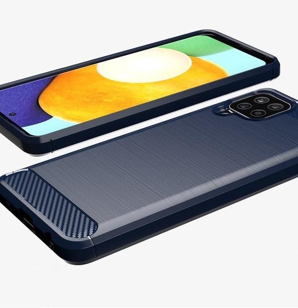 SKALO Samsung A22 4G Armor Carbon Stöttåligt TPU-skal