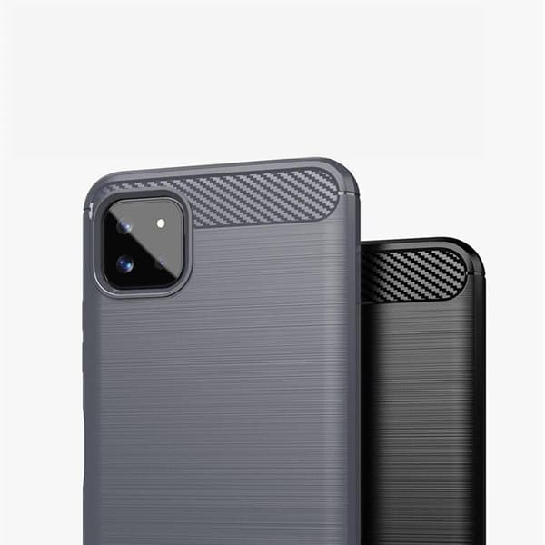 SKALO Samsung A22 5G Armor Carbon Iskunkestävä TPU suojakuori