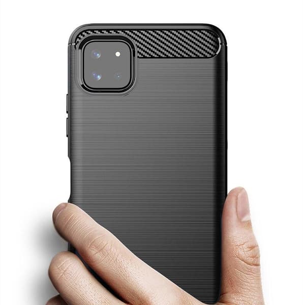 SKALO Samsung A22 5G Armor Carbon Iskunkestävä TPU suojakuori