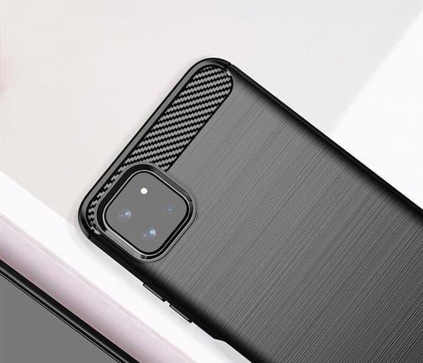 SKALO Samsung A22 5G Armor Carbon Iskunkestävä TPU suojakuori
