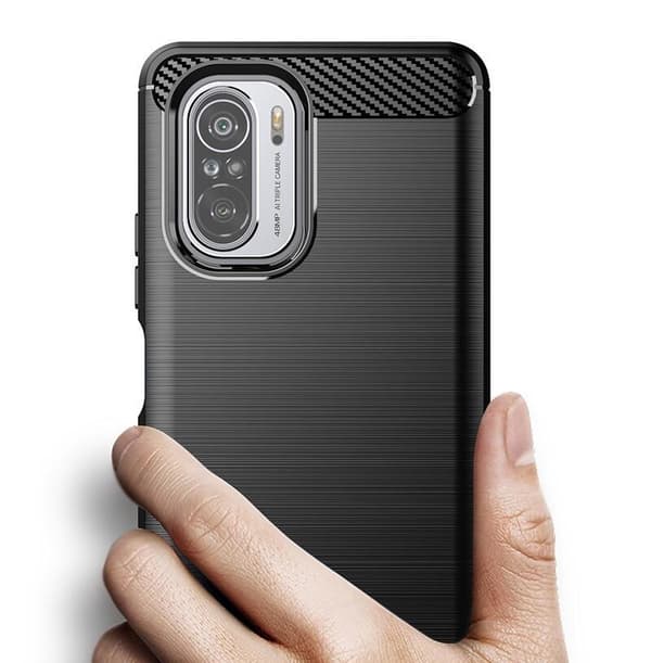 SKALO Xiaomi Mi 11i Armor Carbon Iskunkestävä TPU suojakuori