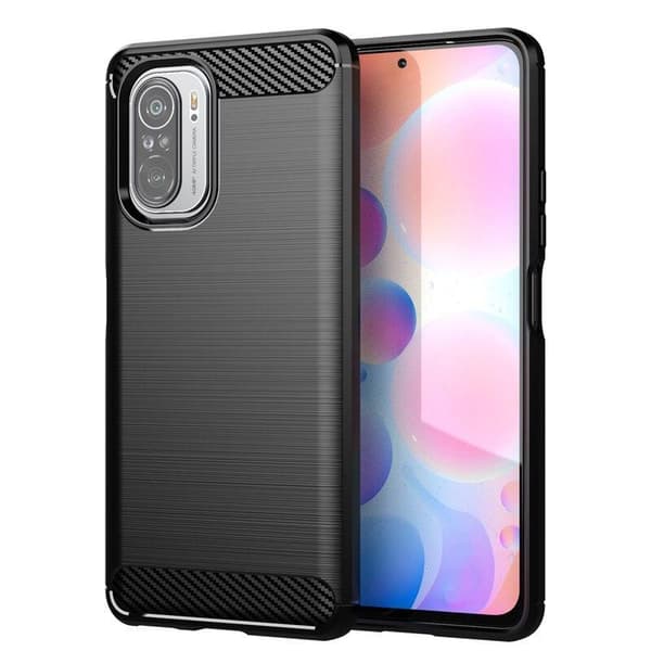 SKALO Xiaomi Mi 11i Armor Carbon Iskunkestävä TPU suojakuori Musta