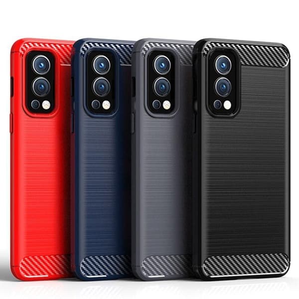 SKALO OnePlus Nord 2 Armor Carbon Stöttåligt TPU-skal