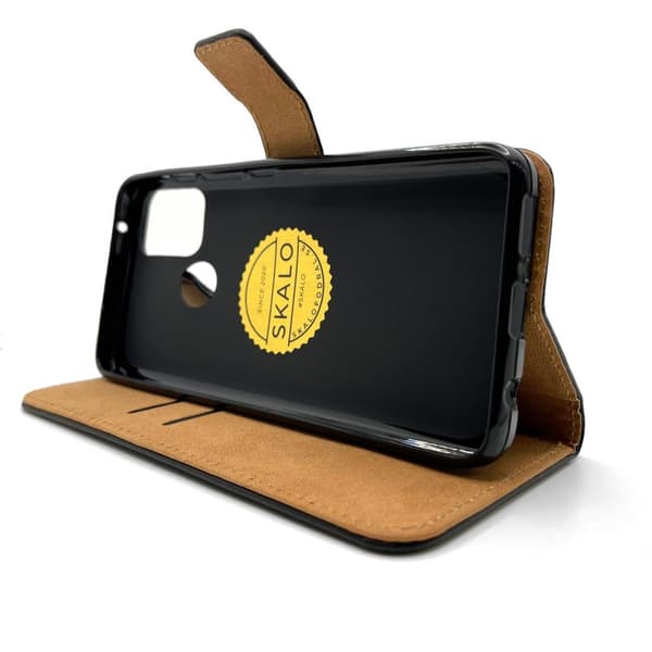 SKALO Moto G30 / Moto G20 Flip Cover m. Pung i Ægte Læder