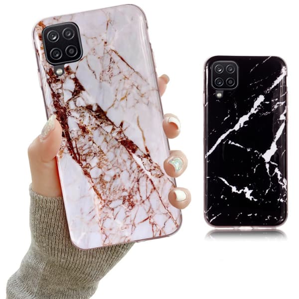 Samsung Galaxy A12 / A12 5G - Skal / Skydd / Marmor White