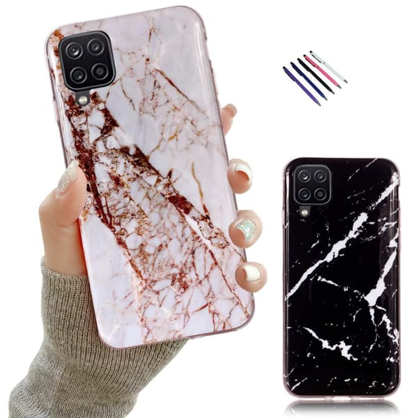Päivitä Samsung Galaxy A12/A12 5G - Marmorikotelolla! White