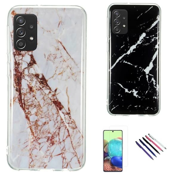 Samsung Galaxy A52/A52 5G - Cover / Beskyttelse Marble White