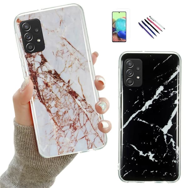 Samsung Galaxy A52/A52 5G - Cover / Beskyttelse Marble Black