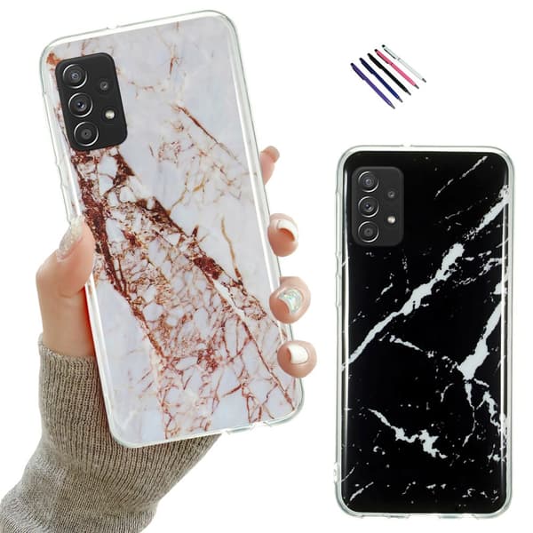Samsung Galaxy A52/A52 5G - Cover / Beskyttelse Marble Black