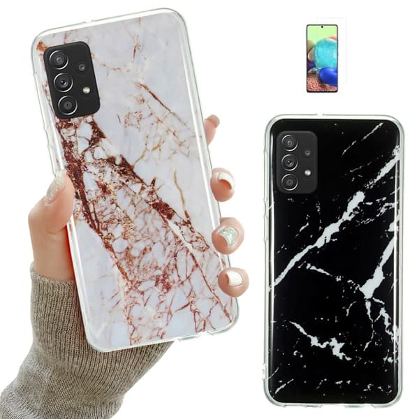 Samsung Galaxy A52/A52 5G - Cover / Beskyttelse Marble White