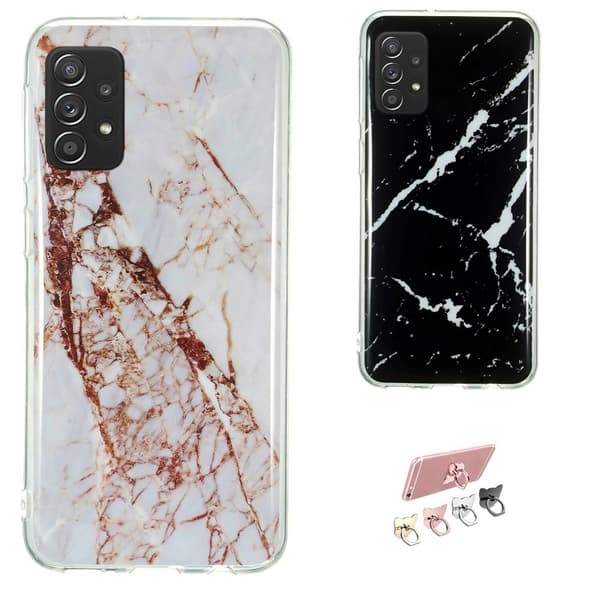 Samsung Galaxy A52/A52 5G - Cover / Beskyttelse Marble Black