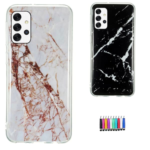Samsung Galaxy A32 5G - Cover / Beskyttelse Marble Black