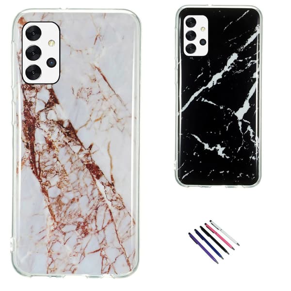 Opgrader til Samsung Galaxy A32 5G - Covers, Beskyttelse & Marmor White
