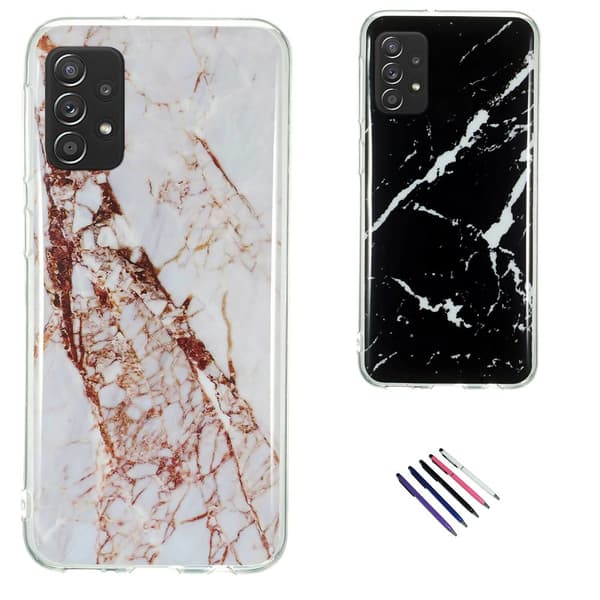 Samsung Galaxy A52/A52 5G - Cover / Beskyttelse Marble Black