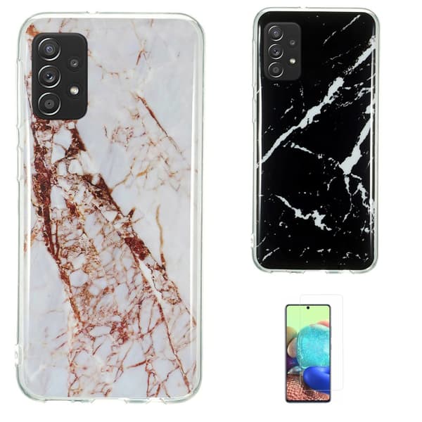 Samsung Galaxy A52/A52 5G - Skal / Skydd / Marmor Black