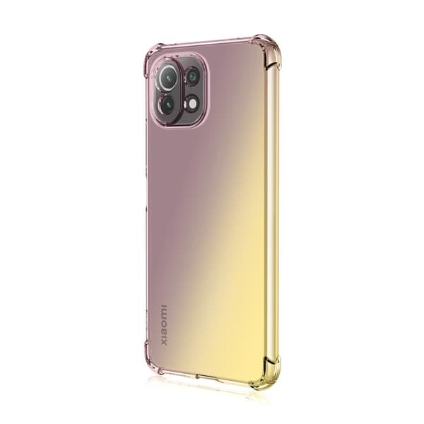Stötdämpande FLOVEME Silikonskal - Xiaomi Mi 11 Lite Svart/Guld Svart/Guld