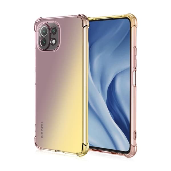 Xiaomi Mi 11 Lite - Skyddande FLOVEME Silikonskal Svart/Guld Svart/Guld