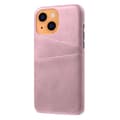 Miniatyrbild 2 av 4: Läderskal Med Kortfack iPhone 13 Rosa