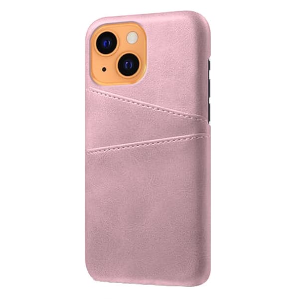 Läderskal Med Kortfack iPhone 13 Rosa