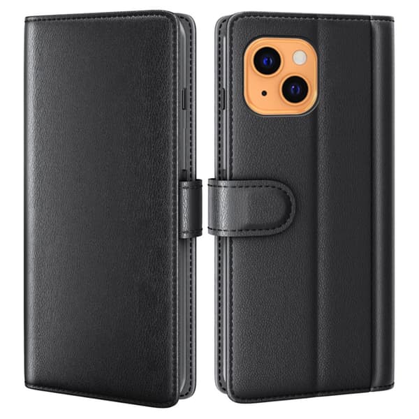 Äkta Läderfodral iPhone 13 Svart