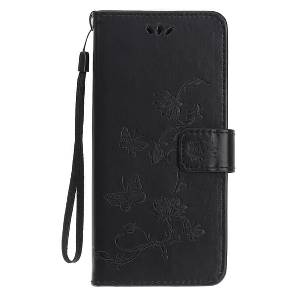Läderfodral Fjärilar iPhone 13 Pro Svart