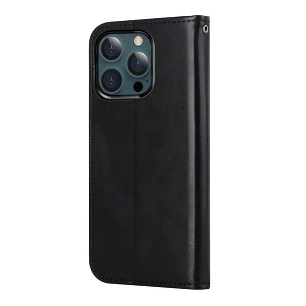 Läderfodral Fjärilar iPhone 13 Pro Max Svart