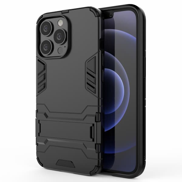 Kickstand Skal iPhone 13 Pro Svart