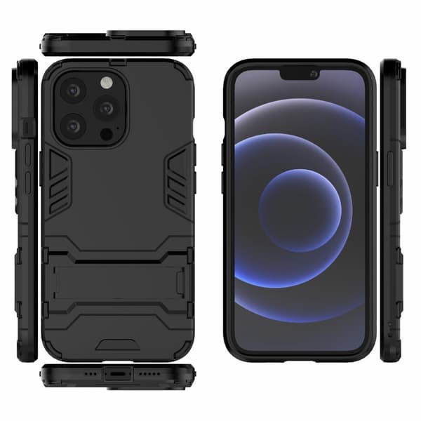 Kickstand Skal iPhone 13 Pro Svart