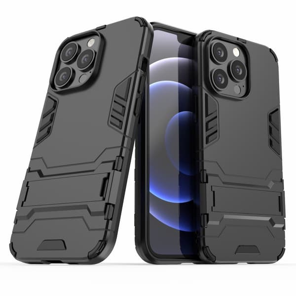 Kickstand Skal iPhone 13 Pro Svart