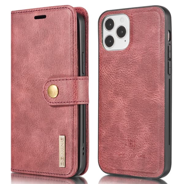 DG.MING 2-in-1 Magnet Wallet iPhone 13 Pro Max Red