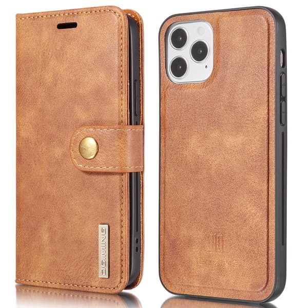 DG.MING 2-in-1 Magnet Wallet iPhone 13 Pro Cognac
