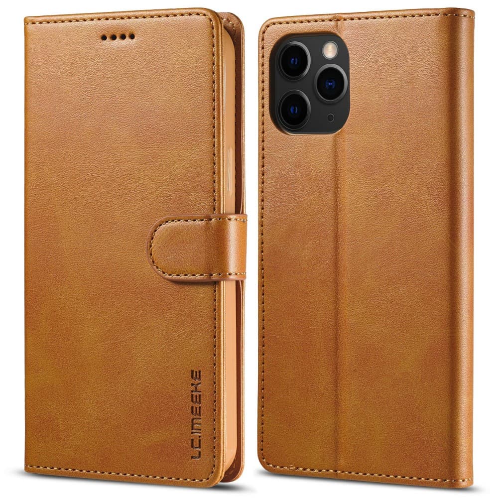 LC.IMEEKE Plånboksfodral iPhone 13 Pro Max Cognac