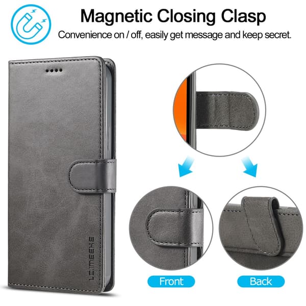 LC.IMEEKE Plånboksfodral iPhone 13 Mini Grå