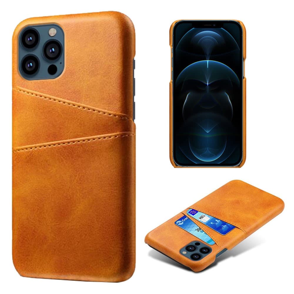 Läderskal Med Kortfack iPhone 13 Pro Max Cognac