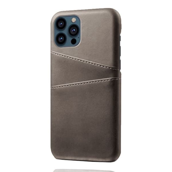 Läderskal Med Kortfack iPhone 13 Pro Grå