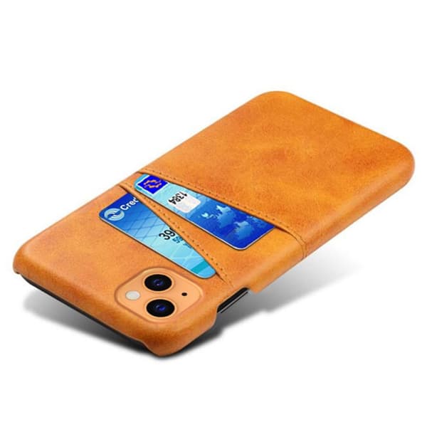 Läderskal Med Kortfack iPhone 13 Cognac
