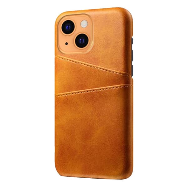 Läderskal Med Kortfack iPhone 13 Cognac