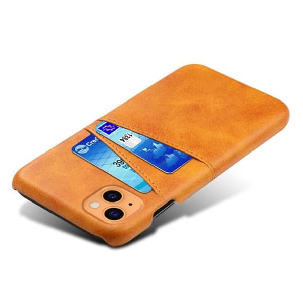 Läderskal Med Kortfack iPhone 13 Mini Cognac