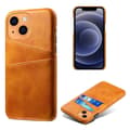 Miniatyrbild 1 av 4: Läderskal Med Kortfack iPhone 13 Mini Cognac